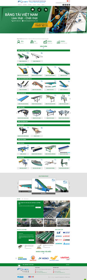 Mẫu website Băng Tải