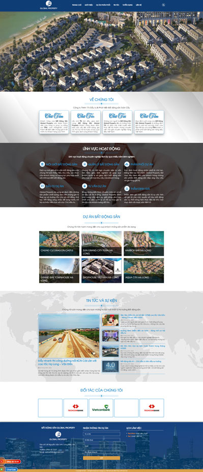 Mẫu website Toàn  Cầu Land