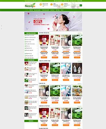 Mẫu bán mỹ phầm Nessy